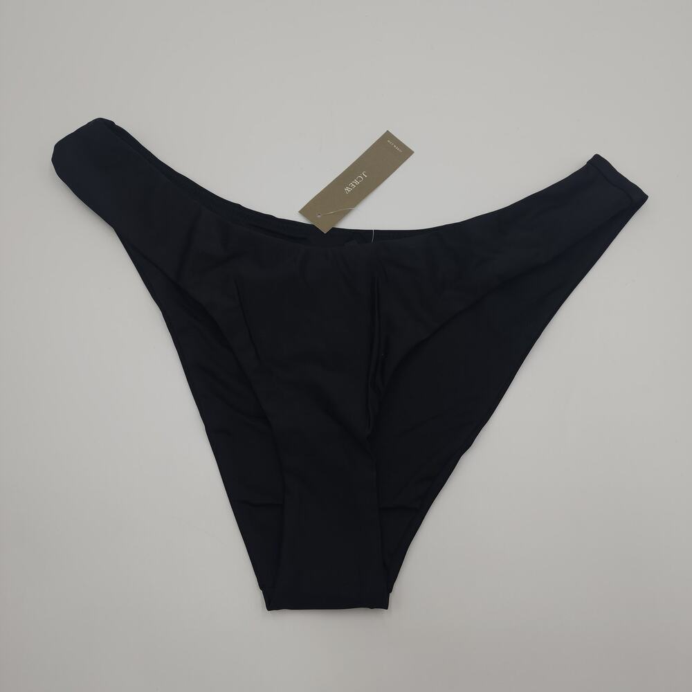 J. Crew Curved-waist Cheeky Bikini Bottom in Black Size XXL